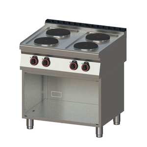 RedFox Electric Cooker with 4 Hotplates ø 220 mm and Open Cupboard, 10,4 kW RedFox Electric Cooker with 4 Hotplates ø 220 mm and Open Cupboard, 10,4 kW