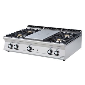 RM GASTRO Countertop Cast-Iron Gas Cooker with 4 Burners and Cooking Hob, 35 kW RM GASTRO Countertop Cast-Iron Gas Cooker with 4 Burners and Cooking Hob, 35 kW