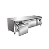 Saro Refrigerated Table with 3 Drawers 317 L, from -2 °C to 8 °C, Side-Mounted Compressor