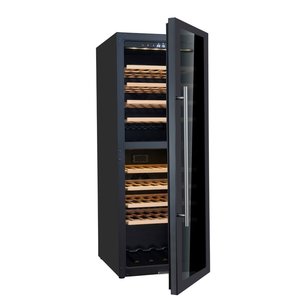 Saro 1-Door Wine Cooler 191 L, 77 Bottles, from 5 °C to 22 °C, Hinged Door, Black