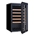 Saro Undercounter 1-Door Wine Cooler 118 L, 49 Bottles, from 5 °C to 20 °C, Hinged Door, Black