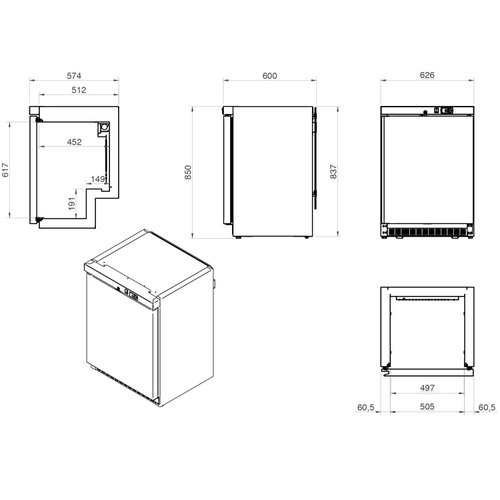 Edenox Szafa mroźnicza 150 L, -22 °C do -15 °C Edenox Szafa mroźnicza 150 L, -22 °C do -15 °C