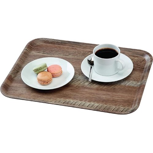 Cambro Laminate Rectangular Canteen Tray 430 x 330 mm Brown