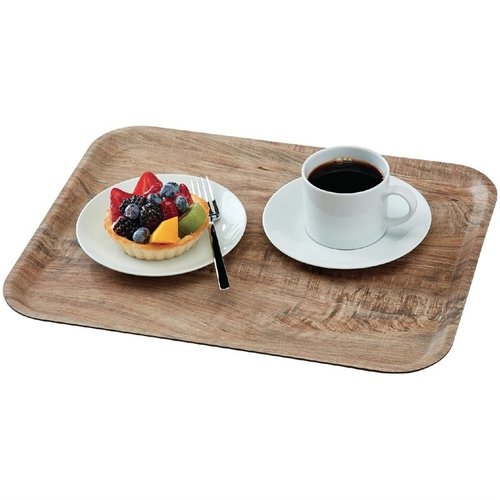 Cambro Prostokątna taca stołówkowa do serwowania 460 x 360 mm z laminatu, brązowa Cambro Prostokątna taca stołówkowa do serwowania 460 x 360 mm z laminatu, brązowa