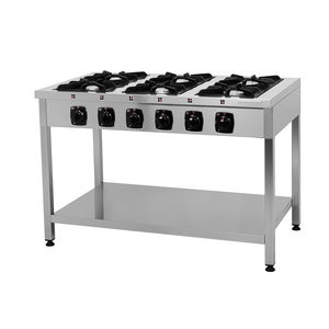 Resto Quality Kuchnia gazowa 4 palnikowa na podstawie otwartej 42 kW Resto Quality Kuchnia gazowa 4 palnikowa na podstawie otwartej 42 kW