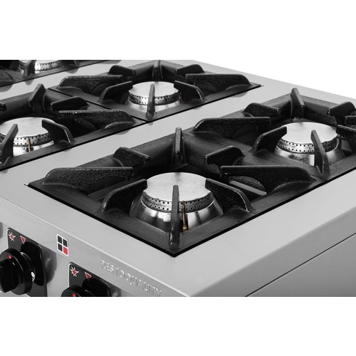Resto Quality Kuchnia gazowa 4 palnikowa na podstawie otwartej 42 kW Resto Quality Kuchnia gazowa 4 palnikowa na podstawie otwartej 42 kW