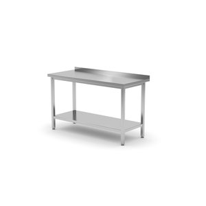 Hendi Wall-mounted work table with a shelf - screwed, with dimensions 1800x700x850 mm Hendi Wall-mounted work table with a shelf - screwed, with dimensions 1800x700x850 mm