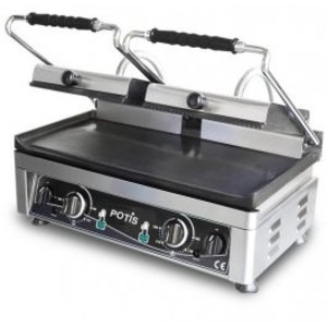 Potis Grill kontaktowy podwójny, żeliwny, elektryczny, ryflowany, 3,5 kW, 230V, 560x440x(h)300 mm Potis Grill kontaktowy podwójny, żeliwny, elektryczny, ryflowany, 3,5 kW, 230V, 560x440x(h)300 mm