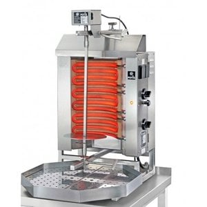 Potis Kebab elektryczny, jedna strefa grzewcza, wsad 15 kg, 400V, 4,5 kW, 500x450x(h)795 mm z tacą na tłuszcz o wym. 500x500 mm Potis Kebab elektryczny, jedna strefa grzewcza, wsad 15 kg, 400V, 4,5 kW, 500x450x(h)795 mm z tacą na tłuszcz o wym. 500x500 mm
