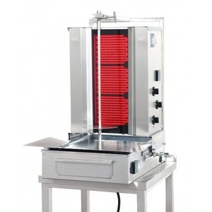 Potis Kebab elektryczny, 3 ceramiczne palniki, wsad 30 kg, 400V, 5,7 kW,760x620x(h)840 mm Potis Kebab elektryczny, 3 ceramiczne palniki, wsad 30 kg, 400V, 5,7 kW,760x620x(h)840 mm