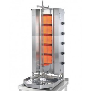 Potis Kebab gazowy 5 stref grzewczych, wsad 120 kg, 17,5 kW, 600x660x(h)1220 mm z tacą na tłuszcz o wym. 650x650 mm Potis Kebab gazowy 5 stref grzewczych, wsad 120 kg, 17,5 kW, 600x660x(h)1220 mm z tacą na tłuszcz o wym. 650x650 mm
