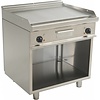 Saro Electric Griddle 790 x 530 mm, Smooth, 2 Heating Zones, 10,8 kW, 400V on Half-Open Base
