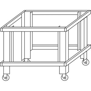 Moretti Forni Podstawa ze stali na kołach, H - 800 mm, MORETTI FORNI Moretti Forni Podstawa ze stali na kołach, H - 800 mm, MORETTI FORNI