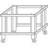 Moretti Forni Podstawa ze stali na kołach, H - 950 mm, MORETTI FORNI Moretti Forni Podstawa ze stali na kołach, H - 950 mm, MORETTI FORNI