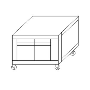 Moretti Forni Podstawa stalowa z komorą rozrostu na kołach, H - 800 mm, MORETTI FORNI Moretti Forni Podstawa stalowa z komorą rozrostu na kołach, H - 800 mm, MORETTI FORNI