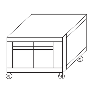 Moretti Forni Podstawa stalowa z komorą rozrostu na kołach, H - 800 mm, MORETTI FORNI Moretti Forni Podstawa stalowa z komorą rozrostu na kołach, H - 800 mm, MORETTI FORNI