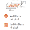 Moretti Forni Piec 2-komorowy do pizzy, elektryczny 8,4 kW, manualny, 850x930x660 mm, 8xØ300 mm, MORETTI FORNI