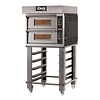 Moretti Forni Piec 2-komorowy do pizzy, elektryczny 8,4 kW, sterowanie elektroniczne, 850x930x660 mm, 8xØ300 mm, MORETTI FORNI