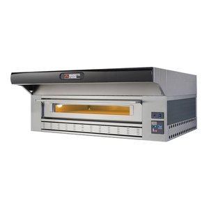 Moretti Forni Piec 1-komorowy do pizzy z okapem i bazą, gazowy 21,5 kW, 1470x1480x790/1530 mm, 6xØ300 mm, MORETTI FORNI Moretti Forni Piec 1-komorowy do pizzy z okapem i bazą, gazowy 21,5 kW, 1470x1480x790/1530 mm, 6xØ300 mm, MORETTI FORNI
