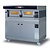 Moretti Forni Piec 1-komorowy do pizzy z okapem i bazą, elektryczny 9,3 kW, 1610x1510x650 mm, 11xØ300 mm, MORETTI FORNI