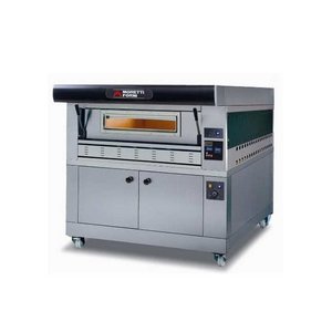 Moretti Forni Piec 1-komorowy do pizzy z okapem i bazą, gazowy 31 kW, 2000x1590x790/1530 mm, 12xØ300 mm, MORETTI FORNI Moretti Forni Piec 1-komorowy do pizzy z okapem i bazą, gazowy 31 kW, 2000x1590x790/1530 mm, 12xØ300 mm, MORETTI FORNI