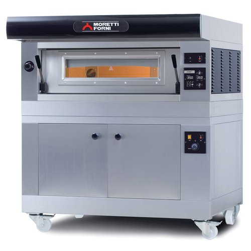 Moretti Forni Piec 1-komorowy do pizzy z okapem i bazą, elektryczny 7,1 kW, 1320x1350x650 mm, 6xØ300 mm, MORETTI FORNI Moretti Forni Piec 1-komorowy do pizzy z okapem i bazą, elektryczny 7,1 kW, 1320x1350x650 mm, 6xØ300 mm, MORETTI FORNI