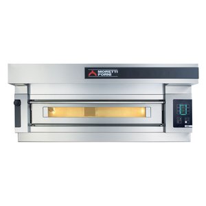 Moretti Forni Piec 1-komorowy do pizzy z okapem i bazą, elektryczny 9 kW, 1370x1460x710 mm, 6xØ300 mm, MORETTI FORNI Moretti Forni Piec 1-komorowy do pizzy z okapem i bazą, elektryczny 9 kW, 1370x1460x710 mm, 6xØ300 mm, MORETTI FORNI