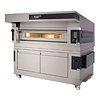 Moretti Forni Piec 1-komorowy do pizzy z okapem i bazą, elektryczny 9 kW, 1370x1460x710 mm, 6xØ300 mm, MORETTI FORNI