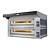 Moretti Forni Piec 2-komorowy do pizzy z okapem i bazą, gazowy 43 kW, 1470x1480x1280/2020 mm, 12xØ300 mm, MORETTI FORNI