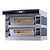 Moretti Forni Piec 2-komorowy do pizzy z okapem i bazą, elektryczny 14,2 kW, 1020x1650x1050 mm, 12xØ300 mm, MORETTI FORNI
