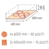 Moretti Forni Piec 3-komorowy do pizzy z okapem i bazą, elektryczny 23,7 kW, 970x1540x1360 mm, MORETTI FORNI