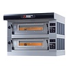Moretti Forni Piec 2-komorowy do pizzy z okapem i bazą, elektryczny 19,2 kW, 1320x1650x1050 mm, 18xØ300 mm, MORETTI FORNI Moretti Forni Piec 2-komorowy do pizzy z okapem i bazą, elektryczny 19,2 kW, 1320x1650x1050 mm, 18xØ300 mm, MORETTI FORNI