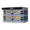 Moretti Forni Piec 2-komorowy do pizzy z okapem i bazą, elektryczny 31 kW, 1610x1910x1050 mm, 32xØ300 mm, MORETTI FORNI