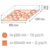 Moretti Forni Piec 3-komorowy do pizzy z okapem i bazą, elektryczny 33 kW, 1170x1940x1360 mm, MORETTI FORNI