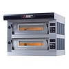 Moretti Forni Piec 2-komorowy do pizzy z okapem i bazą, elektryczny 25,2 kW, 1520x1730x1050 mm, 24xØ300 mm, MORETTI FORNI