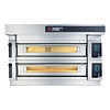 Moretti Forni Piec 2-komorowy do pizzy z okapem i bazą, elektryczny 18 kW, 1370x1460x1070 mm, 12xØ300 mm, MORETTI FORNI