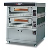 Moretti Forni Piec 2-komorowy do pizzy z okapem i bazą, gazowy 62 kW, 2000x1590x1280/2020 mm, 24xØ300 mm, MORETTI FORNI