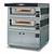 Moretti Forni Piec 2-komorowy do pizzy z okapem i bazą, gazowy 62 kW, 2000x1590x1280/2020 mm, 24xØ300 mm, MORETTI FORNI