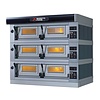 Moretti Forni Piec 3-komorowy do pizzy z okapem i bazą, elektryczny 46,5 kW, 1610x1910x1450 mm, 48xØ300 mm, MORETTI FORNI
