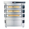 Moretti Forni Piec 3-komorowy do pizzy z okapem i bazą, elektryczny 36 kW, 1660x1460x1430 mm, 24xØ300 mm, MORETTI FORNI Moretti Forni Piec 3-komorowy do pizzy z okapem i bazą, elektryczny 36 kW, 1660x1460x1430 mm, 24xØ300 mm, MORETTI FORNI