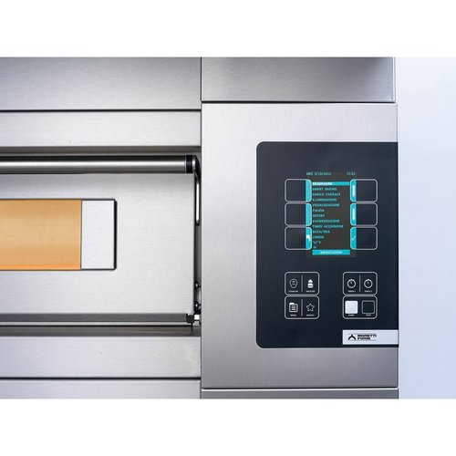 Moretti Forni Piec 3-komorowy do pizzy z okapem i bazą, elektryczny 36 kW, 1660x1460x1430 mm, 24xØ300 mm, MORETTI FORNI Moretti Forni Piec 3-komorowy do pizzy z okapem i bazą, elektryczny 36 kW, 1660x1460x1430 mm, 24xØ300 mm, MORETTI FORNI