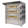 Moretti Forni Piec 3-komorowy do pizzy z okapem i bazą, gazowy 93 kW, 2000x1590x1770/2700 mm, 36xØ300 mm, MORETTI FORNI Moretti Forni Piec 3-komorowy do pizzy z okapem i bazą, gazowy 93 kW, 2000x1590x1770/2700 mm, 36xØ300 mm, MORETTI FORNI