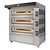 Moretti Forni Piec 3-komorowy do pizzy z okapem i bazą, gazowy 93 kW, 2000x1590x1770/2700 mm, 36xØ300 mm, MORETTI FORNI