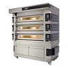 Moretti Forni Piec 3-komorowy do pizzy z okapem i bazą, elektryczny 51,9 kW, 1660x1990x1430 mm, 48xØ300 mm, MORETTI FORNI Moretti Forni Piec 3-komorowy do pizzy z okapem i bazą, elektryczny 51,9 kW, 1660x1990x1430 mm, 48xØ300 mm, MORETTI FORNI