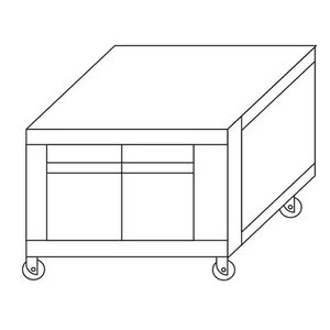 Moretti Forni Podstawa stalowa z komorą rozrostu nawilżaną na kołach, H - 800 mm, MORETTI FORNI Moretti Forni Podstawa stalowa z komorą rozrostu nawilżaną na kołach, H - 800 mm, MORETTI FORNI