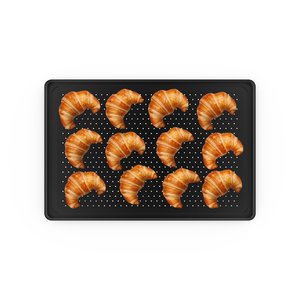 UNOX Blacha aluminiowa FORO.BLACK 600x400x(h)15 mm, mikroperforowana, nieprzywierająca UNOX Blacha aluminiowa FORO.BLACK 600x400x(h)15 mm, mikroperforowana, nieprzywierająca