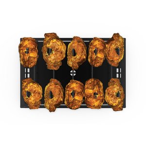 UNOX Ruszt ze stali nierdzewnej do pieczenia 10 kurczaków POLLO.BLACK, 600x400x(h)164 mm UNOX Ruszt ze stali nierdzewnej do pieczenia 10 kurczaków POLLO.BLACK, 600x400x(h)164 mm
