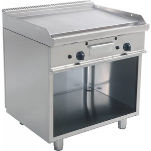 Saro Gas Griddle 790 x 530 mm, Smooth, 2 Heating Zones, 12 kW on Half-Open Base Saro Gas Griddle 790 x 530 mm, Smooth, 2 Heating Zones, 12 kW on Half-Open Base