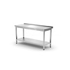XXLselect Stół przyścienny z półką Budget Line 1200x600x(h)850mm, skręcany