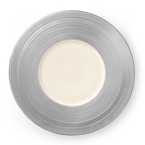 Luzerne Shallow Plate with Wide Rim, Ø320 mm, Manhattan Silver Luzerne Shallow Plate with Wide Rim, Ø320 mm, Manhattan Silver